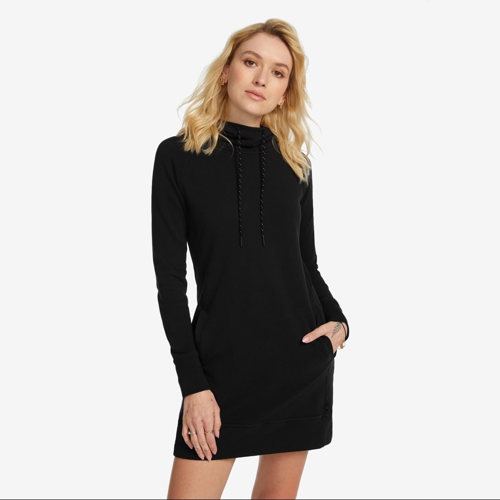 American Giant Black Hoodie Dress